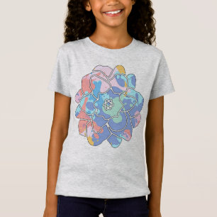 Een bloem gemaakt van verf vlekken t-shirt