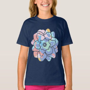 Een bloem gemaakt van verf vlekken t-shirt