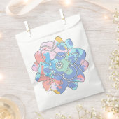 Een bloem gemaakt van verfvlekken bedankzakje (Geknipt)