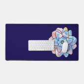 Een bloem gemaakt van verfvlekken bureaumat (Keyboard & Muis)