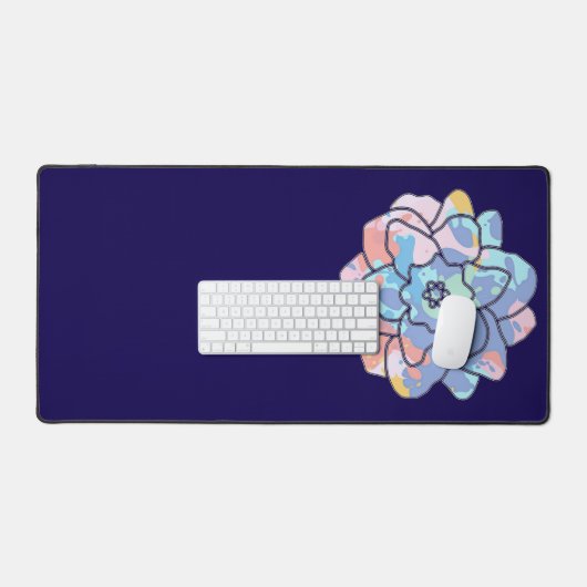 Een bloem gemaakt van verfvlekken bureaumat (Keyboard & Muis)