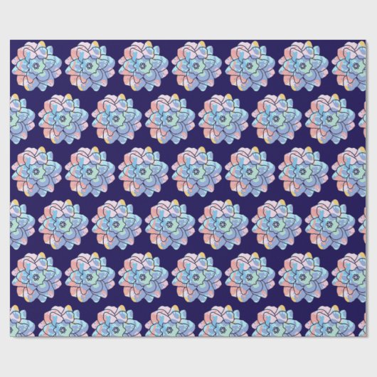 Een bloem gemaakt van verfvlekken cadeaupapier (Vlak)