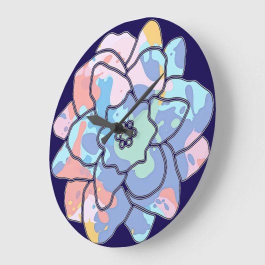 Een bloem gemaakt van verfvlekken grote klok (Hoek)