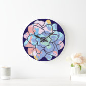 Een bloem gemaakt van verfvlekken grote klok (Huis)