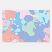 Een bloem gemaakt van verfvlekken inpakpapier vel (Voorkant 2)