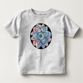 Een bloem gemaakt van verfvlekken kinder shirts