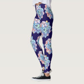 Een bloem gemaakt van verfvlekken leggings (Links)