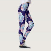 Een bloem gemaakt van verfvlekken leggings (Rechts)