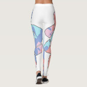 Een bloem gemaakt van verfvlekken leggings (Achterkant)