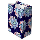 Een bloem gemaakt van verfvlekken medium cadeauzakje (Achterkant Gekanteld)