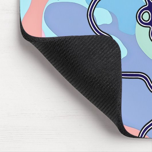 Een bloem gemaakt van verfvlekken muismat (Hoek)