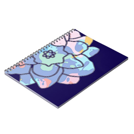 Een bloem gemaakt van verfvlekken notitieboek (Linkerzijde)