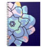 Een bloem gemaakt van verfvlekken notitieboek (Voorkant)