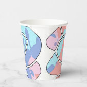 Een bloem gemaakt van verfvlekken papieren bekers (Rechts)