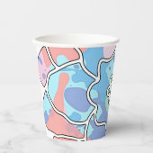 Een bloem gemaakt van verfvlekken papieren bekers (Voorkant)