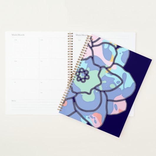 Een bloem gemaakt van verfvlekken planner (Display)