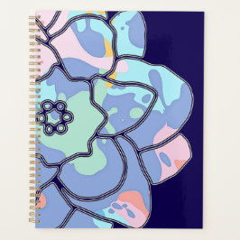 Een bloem gemaakt van verfvlekken planner