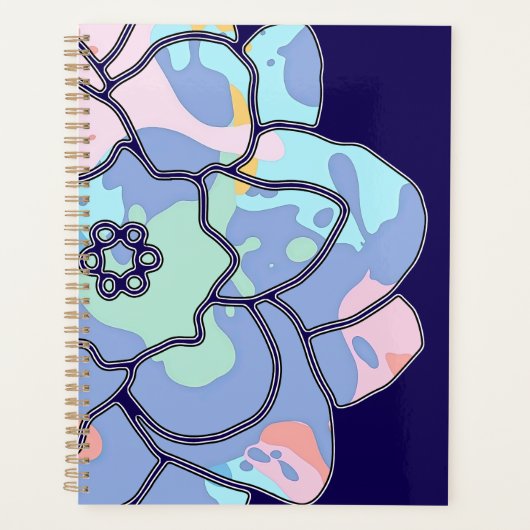 Een bloem gemaakt van verfvlekken planner (Voorkant)