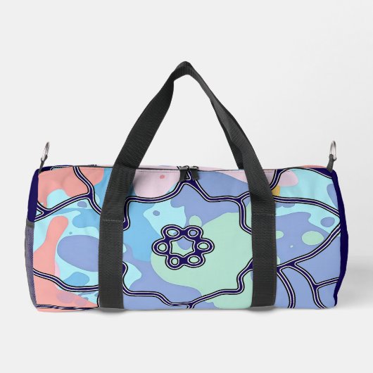 Een bloem gemaakt van verfvlekken plunjezak (Achterkant)