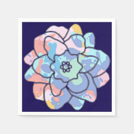 Een bloem gemaakt van verfvlekken servet