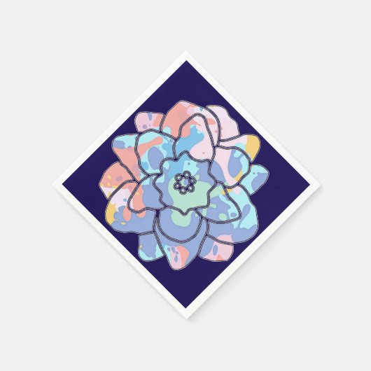 Een bloem gemaakt van verfvlekken servet (Hoek)