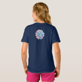 Een bloem gemaakt van verfvlekken t-shirt (Achterkant volledig)