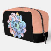 Een bloem gemaakt van verfvlekken toilettasje (Rechterhoek)