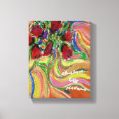 "Een bloem haast zich niet, maar bloeit" Canvas Afdruk (Voorkant)