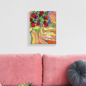 "Een bloem haast zich niet, maar bloeit" Canvas Afdruk (Insitu (Woonkamer))