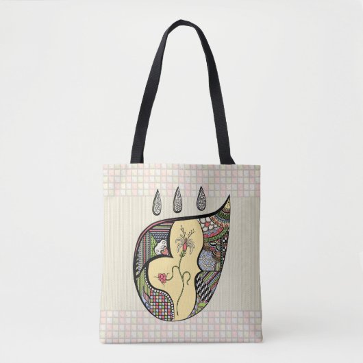 Een bloem in all-over-print tas (Voorkant)