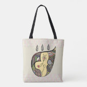 Een bloem in all-over-print tas (Achterkant)