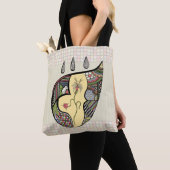 Een bloem in all-over-print tas (Dichtbij)