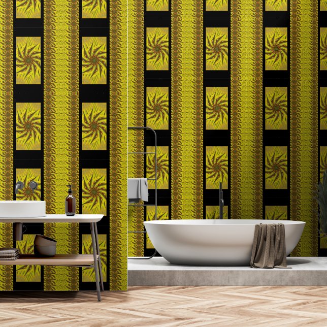 Een bloem in de wind 1 behang (Badkamer)