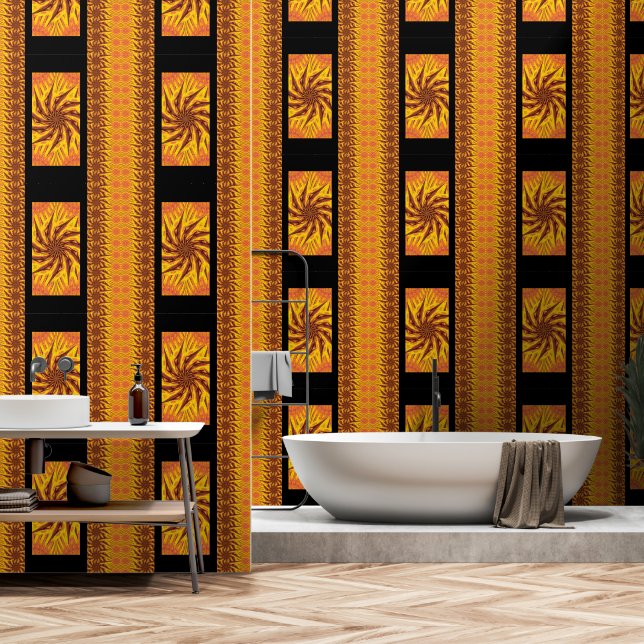 Een bloem in de wind 2 behang (Badkamer)