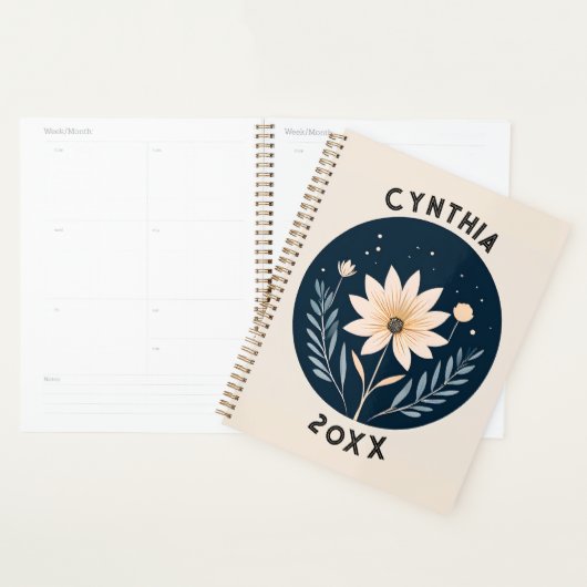 Een bloem in een cirkel planner (Display)