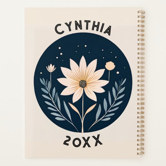 Een bloem in een cirkel planner (Achterkant)