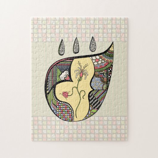 Een bloem in puzzel legpuzzel (Verticaal)