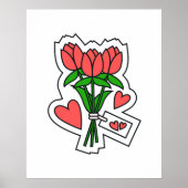 Een bloem met een boodschap van liefde poster (Voorkant)