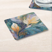 Een bloem-papier standaard kartonnen onderzetters (Schuin)