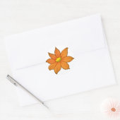 Een bloem ronde sticker (Envelop)