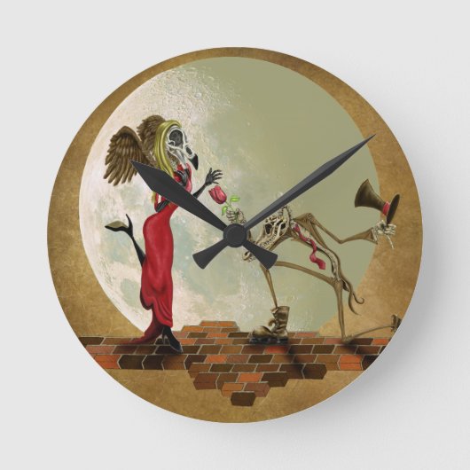 Een bloem voor m'lady ronde klok (Voorkant)