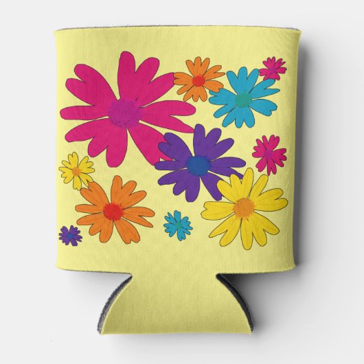 Een bloembed van melkbloemen blikjeskoeler (Voorkant)