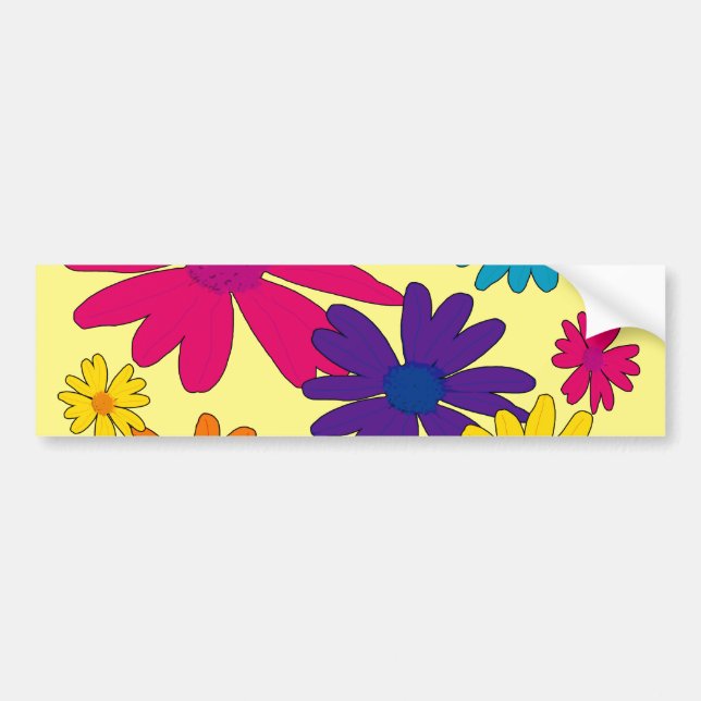 Een bloembed van melkbloemen bumpersticker (Voorkant)