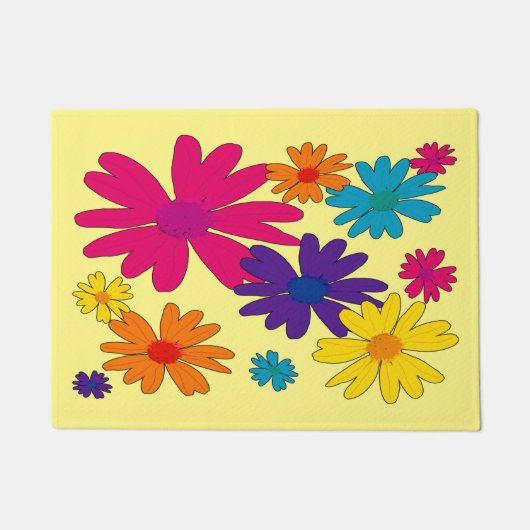 Een bloembed van melkbloemen deurmat (Voorkant)