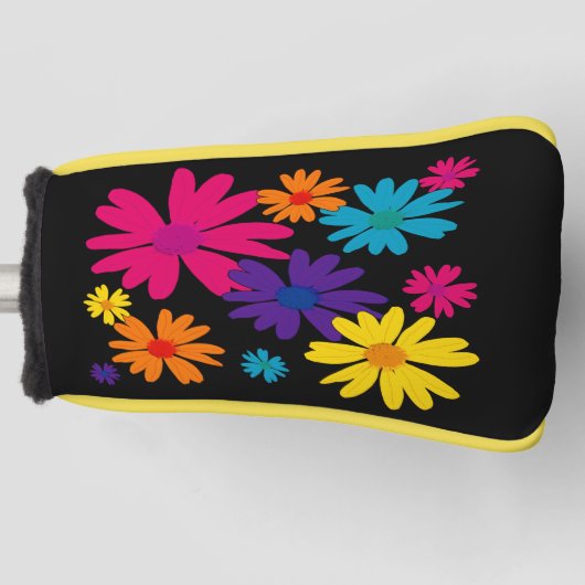 Een bloembed van melkbloemen golfheadcover (Voorkant)
