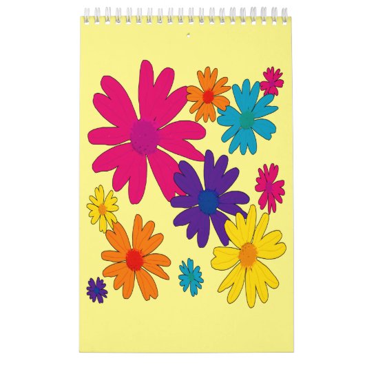 Een bloembed van melkbloemen kalender (Hoes)