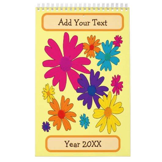 Een bloembed van melkbloemen kalender (Hoes)