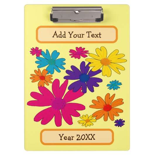 Een bloembed van melkbloemen klembord (Voorkant)