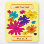 Een bloembed van melkbloemen muismat (Voorkant)