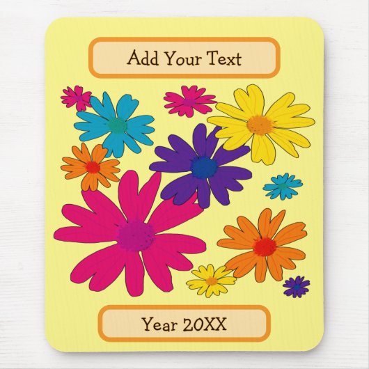 Een bloembed van melkbloemen muismat (Voorkant)